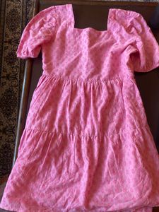 Pink Tiered Mini Dress