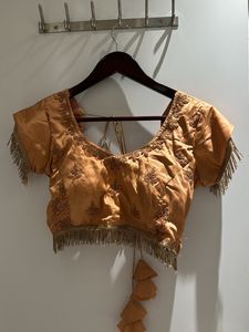 Dark Peach Heavy Lehenga With Cancan