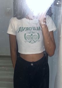 White baby Tee - Casual Style 🏁🏁