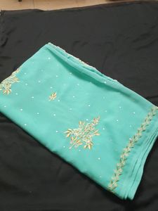 Sea Green Saree With Blouse