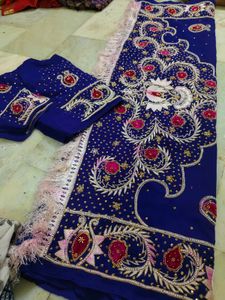 Aari Unique Work Saree With Blouse,,,,🤩