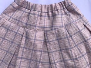 Checked Skirt With Inner Lining