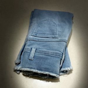 Embroidered Cotton Regular Fit Girls Jeans