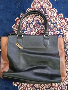 Stylish Two-Tone Tote Bag