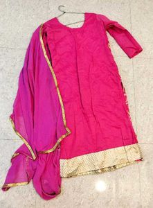 Pink Embroidered Kurta Set