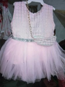 Pink Sequin Tulle Party Dress