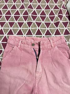 Pink Shaded Mom Fit Jeans