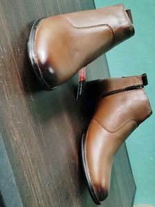 Brown Leather Ankle Boots