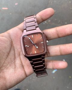 Rose Brown Retro Watch – Bold, Sleek & Rare