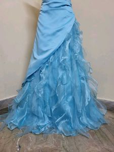 Elegant Blue Ethnic Gown