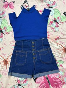 Crop top+ shorts Set