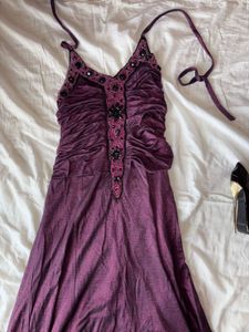 Vintage Y2K Purple Evening Gown