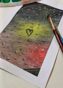 Foggy Car Window Watercolor Painting * 100 Rs For A5 Size *