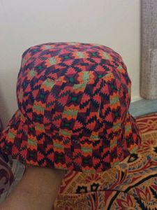Mustard Top And Muti Colour Cap