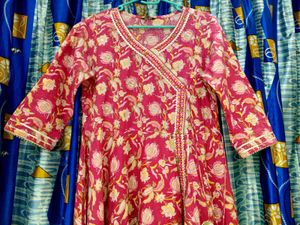 Elegant Pink Floral Kurta Set