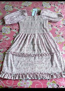 Pink Colour Dress With Puff Sleeves ✨❤️🌸🌸🌸🧿🧿