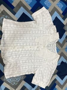 White Embroidery Top