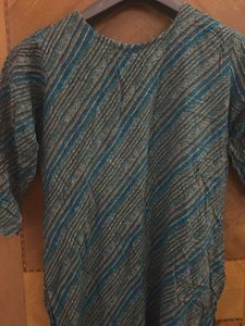Vintage Style Blue Tunic Top