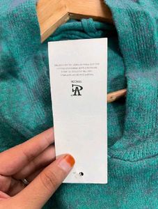 Green Ruffle Sleeve Hoodie