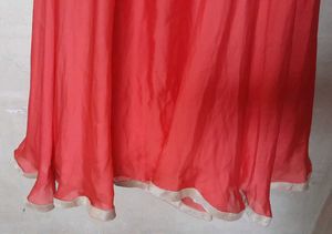 Orange and Gold Embroidered Gown