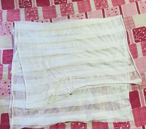 Striped White Cover Up