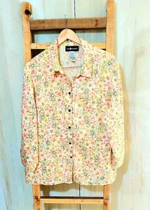 Peach Printed Shirt Size-42
