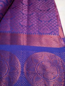Purple &amp; Blue Silk Saree