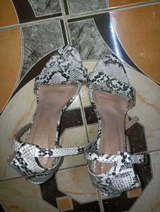 Snakeskin Print Heels