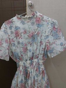Floral Print Korean Dress