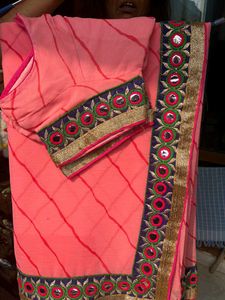Elegant Embroidered Saree - leheriya