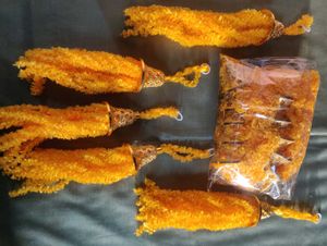 10 Yellow Tassel Decorations - Craft Supplies