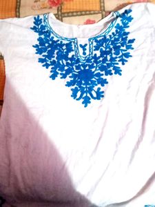 Embroidered White Top