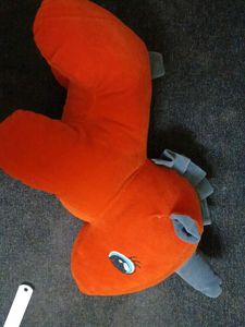 Orange Heart Unicorn Plush