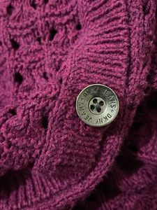 DKNY IMPORTED  Purple Knit Cardigan