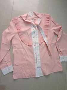 Pink Ruffle Blouse