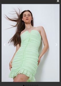 Cute mint green ruched dress