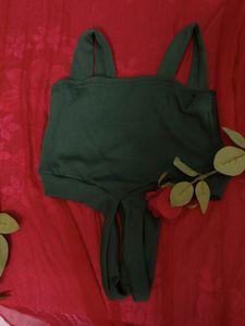 Green Romper with Belt