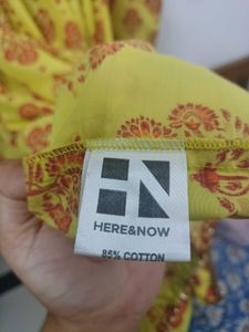 Yellow Printed Kurta