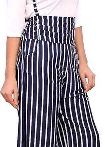 Striped High-Waisted Trousers