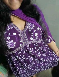 Purple Floral Print Fabric