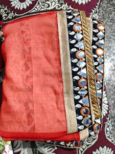 Mirror Work Saree