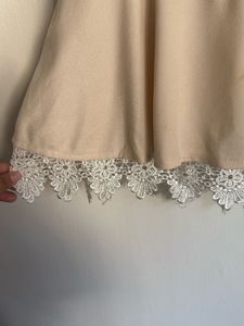 Crochet Hem Peplum Top