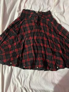 Red Plaid Mini Skirt