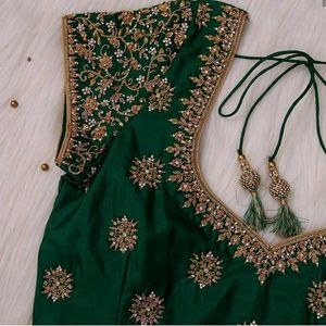 Embroidered Green Blouse