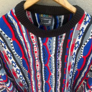 Vintage Coogi Australia 100% Pure New Wool 3D Knit