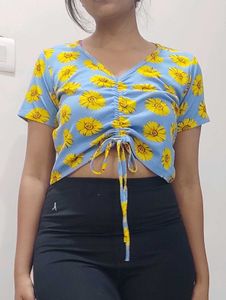 Beautiful Sunflower Print Top