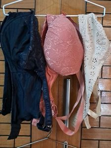 Combo Of Four Imported Fabric Bra N Panty