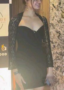 Black Lace Long Sleeve Dress