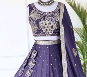 Floral Purple Lehenga