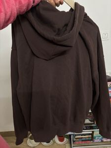 Brown Graphic Print Hoodie